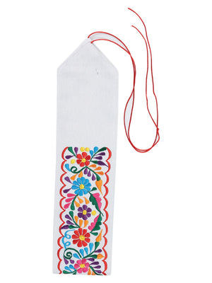 Artisanal Embroidered Belt Floral 100% Acrylic White 603175 - BELLEZA'S - Artisanal Embroidered Belt Floral 100% Acrylic White 603175 - DAMA - 60317501