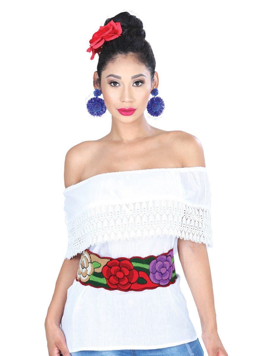 Artisanal Embroidered Belt Floral Multicolor 601443 - BELLEZA'S - Artisanal Embroidered Belt Floral Multicolor 601443 - DAMA - 60144301