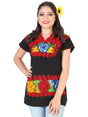 Artisanal Embroidered Blouse 100% Cotton Black 602302 - BELLEZA'S - Artisanal Embroidered Blouse 100% Cotton Black 602302 - DAMA - 60230201