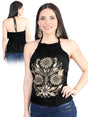 Artisanal Embroidered Blouse 100% Cotton Black 603989 - BELLEZA'S - Artisanal Embroidered Blouse 100% Cotton Black 603989 - DAMA - 60398901