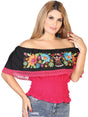 Artisanal Embroidered Blouse 100% Cotton Fuchsia 602452 - BELLEZA'S - Artisanal Embroidered Blouse 100% Cotton Fuchsia 602452 - DAMA - 60245201