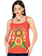 Artisanal Embroidered Blouse 100% Cotton Orange 603071 - BELLEZA'S - Artisanal Embroidered Blouse 100% Cotton Orange 603071 - DAMA - 60307101
