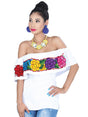 Artisanal Embroidered Blouse 100% Cotton White 601436 - BELLEZA'S - Artisanal Embroidered Blouse 100% Cotton White 601436 - DAMA - 60143601