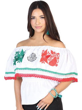 Artisanal Embroidered Blouse 100% Cotton White 602528 - BELLEZA'S - Artisanal Embroidered Blouse 100% Cotton White 602528 - DAMA - 60252801