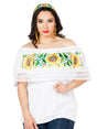 Artisanal Embroidered Blouse 100% Cotton White 603064 - BELLEZA'S - Artisanal Embroidered Blouse 100% Cotton White 603064 - DAMA - 60306401