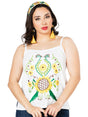 Artisanal Embroidered Blouse 100% Cotton White 603072 - BELLEZA'S - Artisanal Embroidered Blouse 100% Cotton White 603072 - DAMA - 60307201