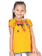 Artisanal Embroidered Blouse 100% Cotton Yellow 603593 - BELLEZA'S - Artisanal Embroidered Blouse 100% Cotton Yellow 603593 - NIÑA - 60359301