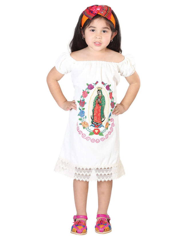 Artisanal Embroidered Dress 100% Cotton Beige 602499 - BELLEZA'S - Artisanal Embroidered Dress 100% Cotton Beige 602499 - NIÑA - 60249901