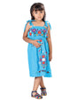 Artisanal Embroidered Dress 100% Cotton Blue 603079 - BELLEZA'S - Artisanal Embroidered Dress 100% Cotton Blue 603079 - NIÑA - 60307901