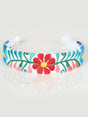 Artisanal Embroidered Headband 100% Cotton White 603107 - BELLEZA'S - Artisanal Embroidered Headband 100% Cotton White 603107 - DAMA - 60310701