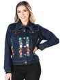 Artisanal Embroidered Jacket 50% Cotton, 50% Polyester Blue 603829 - BELLEZA'S - Artisanal Embroidered Jacket 50% Cotton, 50% Polyester Blue 603829 - DAMA - 60382901