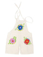 Artisanal Embroidered Overalls Short 100% Cotton Beige 603584 - BELLEZA'S - Artisanal Embroidered Overalls Short 100% Cotton Beige 603584 - NIÑA - 60358401
