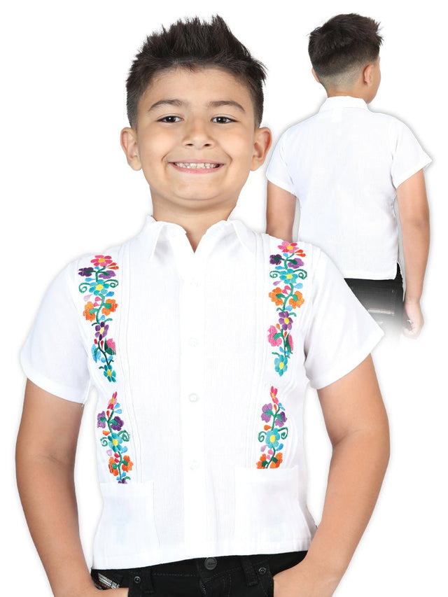 Artisanal Embroidered Shirt 100% Cotton White 603981 - BELLEZA'S - Artisanal Embroidered Shirt 100% Cotton White 603981 - NIÑO - 60398101