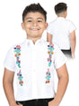 Artisanal Embroidered Shirt 100% Cotton White 603981 - BELLEZA'S - Artisanal Embroidered Shirt 100% Cotton White 603981 - NIÑO - 60398101