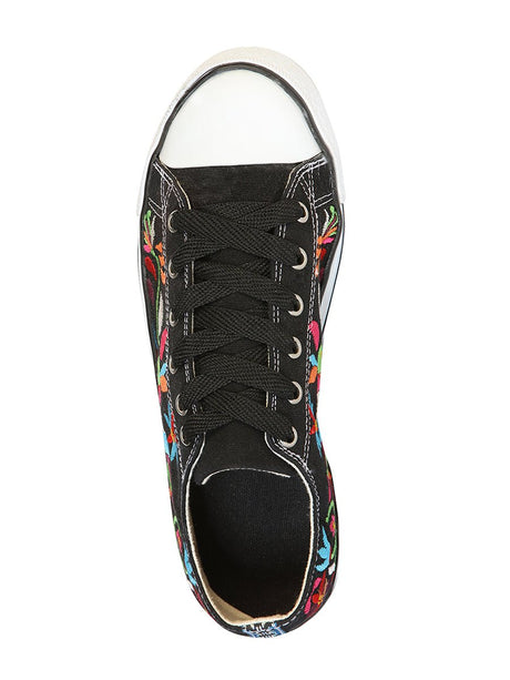 Artisanal Embroidered Sneakers Textile Canvas Black 602783 - BELLEZA'S - Artisanal Embroidered Sneakers Textile Canvas Black 602783 - DAMA - 60278301