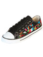Artisanal Embroidered Sneakers Textile Canvas Black 602783 - BELLEZA'S - Artisanal Embroidered Sneakers Textile Canvas Black 602783 - DAMA - 60278301