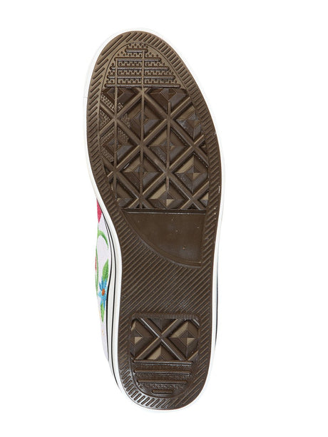 Artisanal Embroidered Sneakers Textile Canvas White 602787 - BELLEZA'S - Artisanal Embroidered Sneakers Textile Canvas White 602787 - DAMA - 60278701