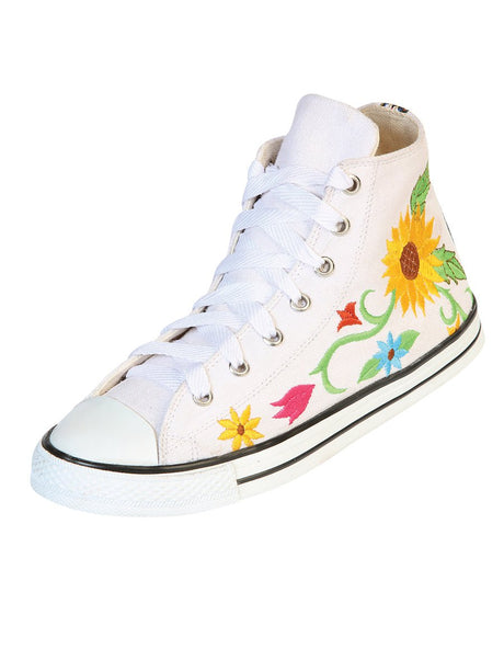 Artisanal Embroidered Sneakers Textile Canvas White 602787 - BELLEZA'S - Artisanal Embroidered Sneakers Textile Canvas White 602787 - DAMA - 60278701