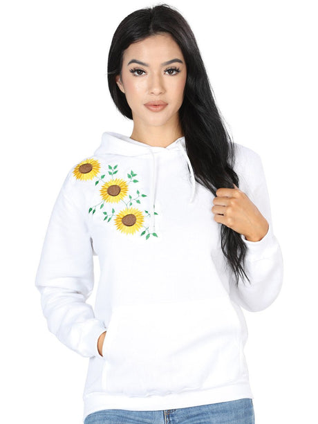 Artisanal Embroidered Sweatshirt 100% Cotton White 602824 - BELLEZA'S - Artisanal Embroidered Sweatshirt 100% Cotton White 602824 - WOMEN - 60282401