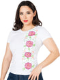 Artisanal Embroidered T Shirt White 602748 - BELLEZA'S - Artisanal Embroidered T Shirt White 602748 - DAMA - 60274801