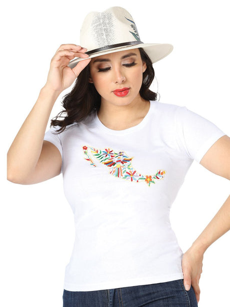 Artisanal Embroidered T Shirt White 602753 - BELLEZA'S - Artisanal Embroidered T Shirt White 602753 - DAMA - 60275301