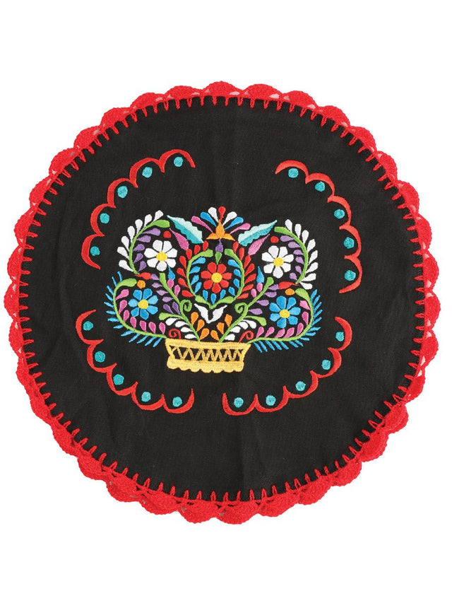Artisanal Embroidered Tortilla Warmer 100% Cotton 603148 - BELLEZA'S - Artisanal Embroidered Tortilla Warmer 100% Cotton 603148 - UNISEX - 60314801