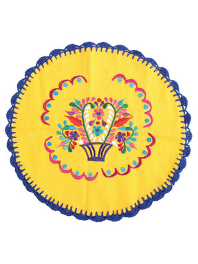Artisanal Embroidered Tortilla Warmer 100% Cotton 603151 - BELLEZA'S - Artisanal Embroidered Tortilla Warmer 100% Cotton 603151 - UNISEX - 60315101