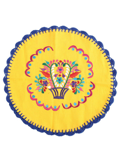 Artisanal Embroidered Tortilla Warmer 100% Cotton 603151 - BELLEZA'S - Artisanal Embroidered Tortilla Warmer 100% Cotton 603151 - UNISEX - 60315101
