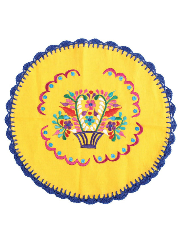 Artisanal Embroidered Tortilla Warmer 100% Cotton 603151 - BELLEZA'S - Artisanal Embroidered Tortilla Warmer 100% Cotton 603151 - UNISEX - 60315101
