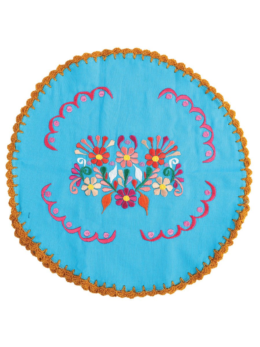 Artisanal Embroidered Tortilla Warmer 100% Cotton 603152 - BELLEZA'S - Artisanal Embroidered Tortilla Warmer 100% Cotton 603152 - UNISEX - 60315201
