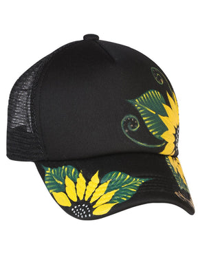Artisanal Hand Painted Cap 60% Polyester, 40% Nailon Black 602671 - BELLEZA'S - Artisanal Hand Painted Cap 60% Polyester, 40% Nailon Black 602671 - DAMA - 60267101