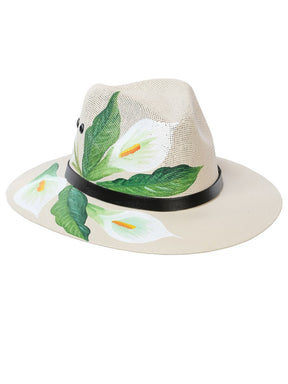 Artisanal Hand Painted Hat 100% Palm Natural 602406 - BELLEZA'S - Artisanal Hand Painted Hat 100% Palm Natural 602406 - DAMA - 60240601