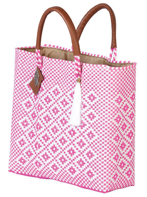 Artisanal Handbag 100% Polyethylene Pink 602115 - BELLEZA'S - Artisanal Handbag 100% Polyethylene Pink 602115 - DAMA - 60211501