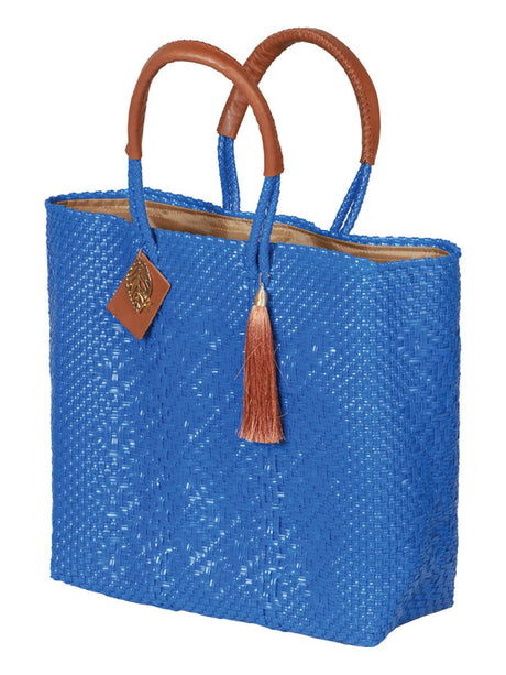 Artisanal Handbag 100% Polyethylene Royal Blue 602119 - BELLEZA'S - Artisanal Handbag 100% Polyethylene Royal Blue 602119 - DAMA - 60211901