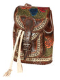 Artisanal Handbag Leather Brown/Multicolor 603682 - BELLEZA'S - Artisanal Handbag Leather Brown/Multicolor 603682 - DAMA - 60368201