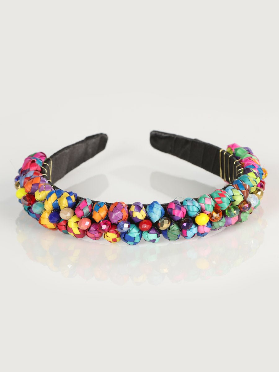 Artisanal Handcrafted Headband 100% Leaf Palm Multicolor 603276 - BELLEZA'S - Artisanal Handcrafted Headband 100% Leaf Palm Multicolor 603276 - DAMA - 60327601