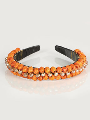 Artisanal Handcrafted Headband 100% Leaf Palm Orange 603274 - BELLEZA'S - Artisanal Handcrafted Headband 100% Leaf Palm Orange 603274 - DAMA - 60327401