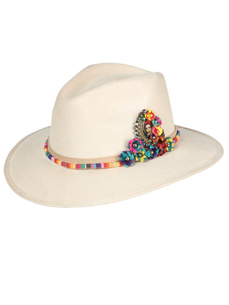 Artisanal Hat Frida Medallion Suede Beige 603664 - BELLEZA'S - Artisanal Hat Frida Medallion Suede Beige 603664 - DAMA - 60366401