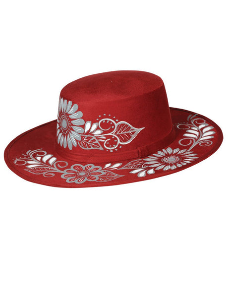 Artisanal Mexican Hand - Painted Hat Suede Black 603727 - BELLEZA'S - Artisanal Mexican Hand - Painted Hat Suede Black 603727 - DAMA - 60372701