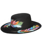 Artisanal Mexican Hand - Painted Hat Suede Black 603729 - BELLEZA'S - Artisanal Mexican Hand - Painted Hat Suede Black 603729 - DAMA - 60372901