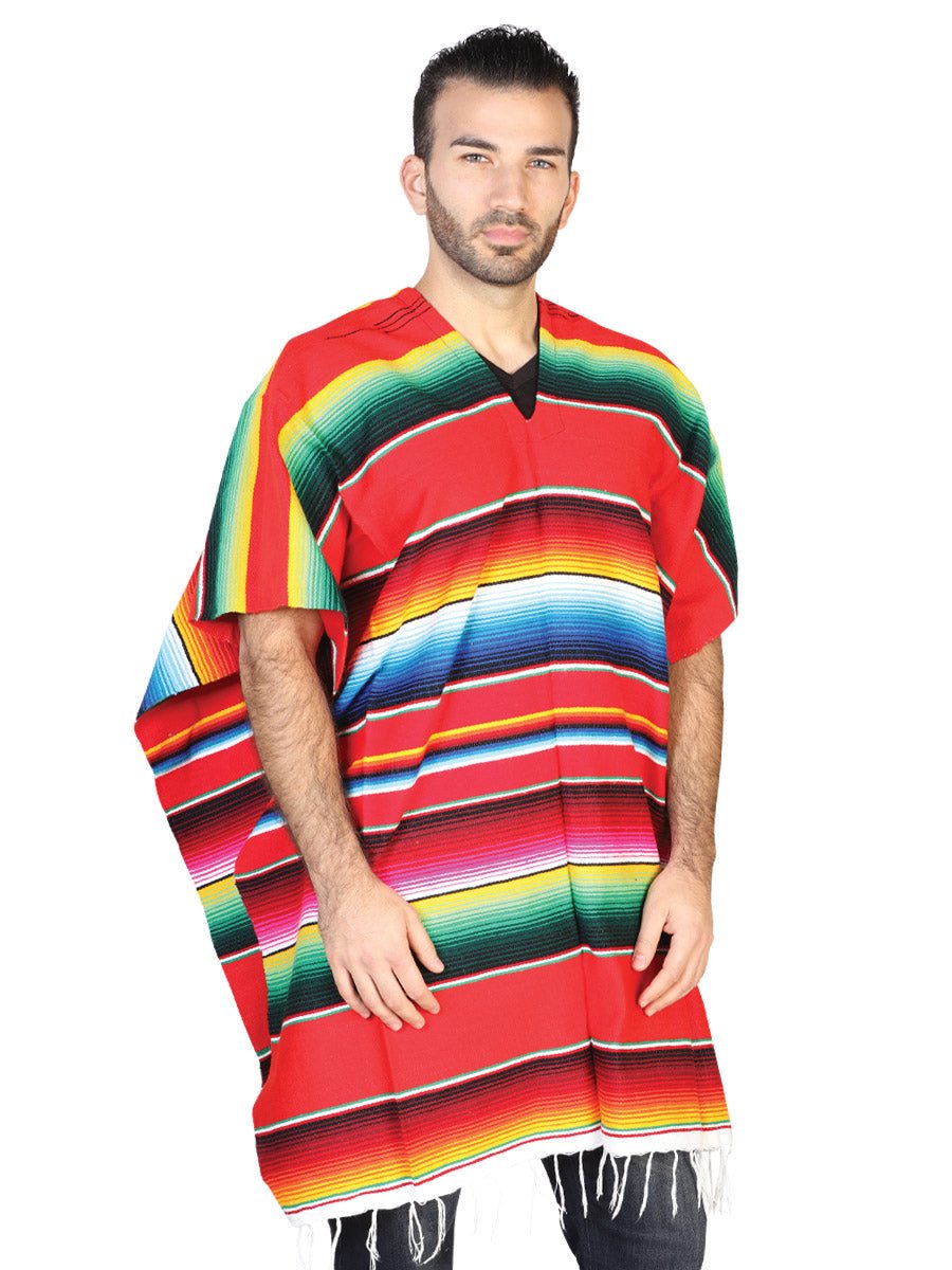 Artisanal Mexican Poncho 100% Acrylan Multicolor 602563 - BELLEZA'S - Artisanal Mexican Poncho 100% Acrylan Multicolor 602563 - CABALLERO - 60256301