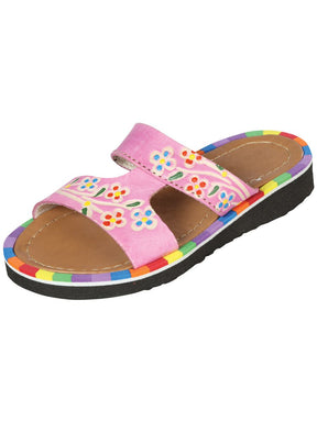 Artisanal Mexican Sandals Leather Pink 603386 - BELLEZA'S - Artisanal Mexican Sandals Leather Pink 603386 - NIÑA - 60338601
