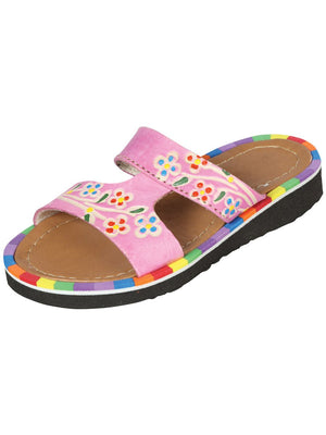 Artisanal Mexican Sandals Leather Pink 603386 - BELLEZA'S - Artisanal Mexican Sandals Leather Pink 603386 - NIÑA - 60338601