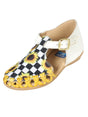 Artisanal Mexican Sandals Leather White/Yellow 603281 - BELLEZA'S - Artisanal Mexican Sandals Leather White/Yellow 603281 - NIÑA - 60328101
