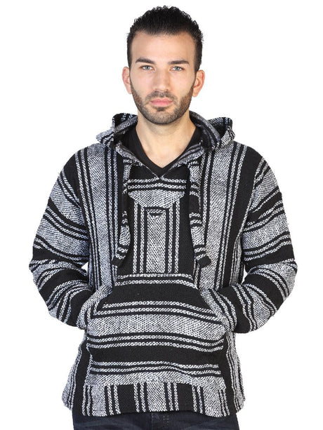 Artisanal Mexican Sweatshirt 100% Acrylan Black 602558 - BELLEZA'S - Artisanal Mexican Sweatshirt 100% Acrylan Black 602558 - UNISEX - 60255801