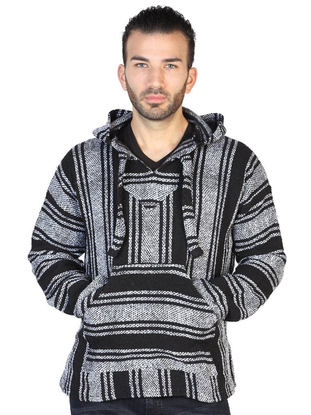 Artisanal Mexican Sweatshirt 100% Acrylan Black 602558 - BELLEZA'S - Artisanal Mexican Sweatshirt 100% Acrylan Black 602558 - UNISEX - 60255801