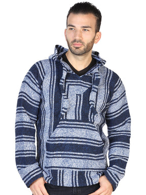 Artisanal Mexican Sweatshirt 100% Acrylan Blue 602559 - BELLEZA'S - Artisanal Mexican Sweatshirt 100% Acrylan Blue 602559 - UNISEX - 60255901