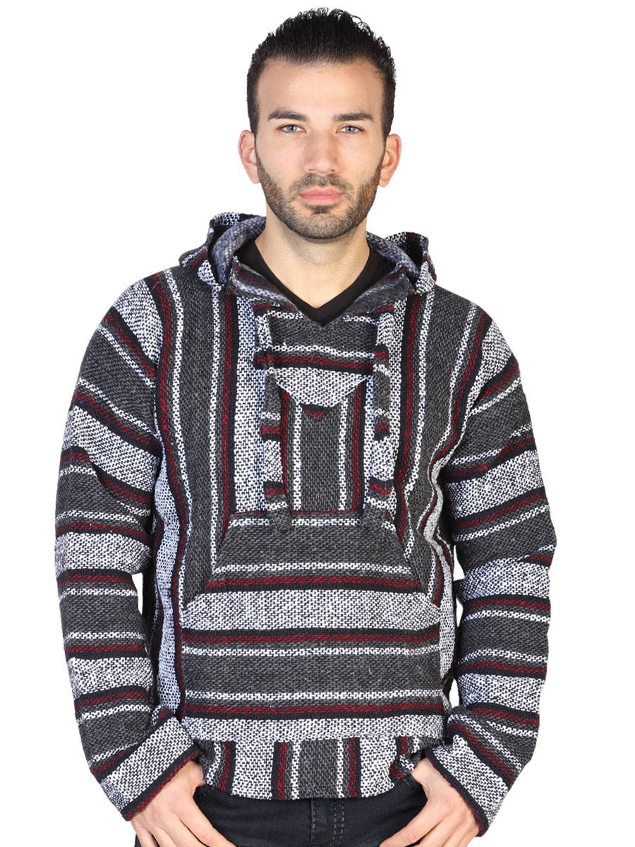 Artisanal Mexican Sweatshirt 100% Acrylan Gray 602556 - BELLEZA'S - Artisanal Mexican Sweatshirt 100% Acrylan Gray 602556 - UNISEX - 60255601