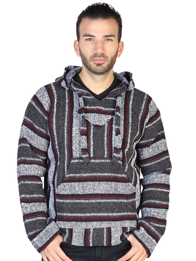 Artisanal Mexican Sweatshirt 100% Acrylan Gray 602556 - BELLEZA'S - Artisanal Mexican Sweatshirt 100% Acrylan Gray 602556 - UNISEX - 60255601