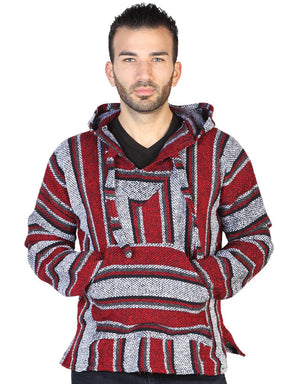 Artisanal Mexican Sweatshirt 100% Acrylan Red 602557 - BELLEZA'S - Artisanal Mexican Sweatshirt 100% Acrylan Red 602557 - UNISEX - 60255701